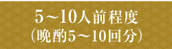 5～10人前程度